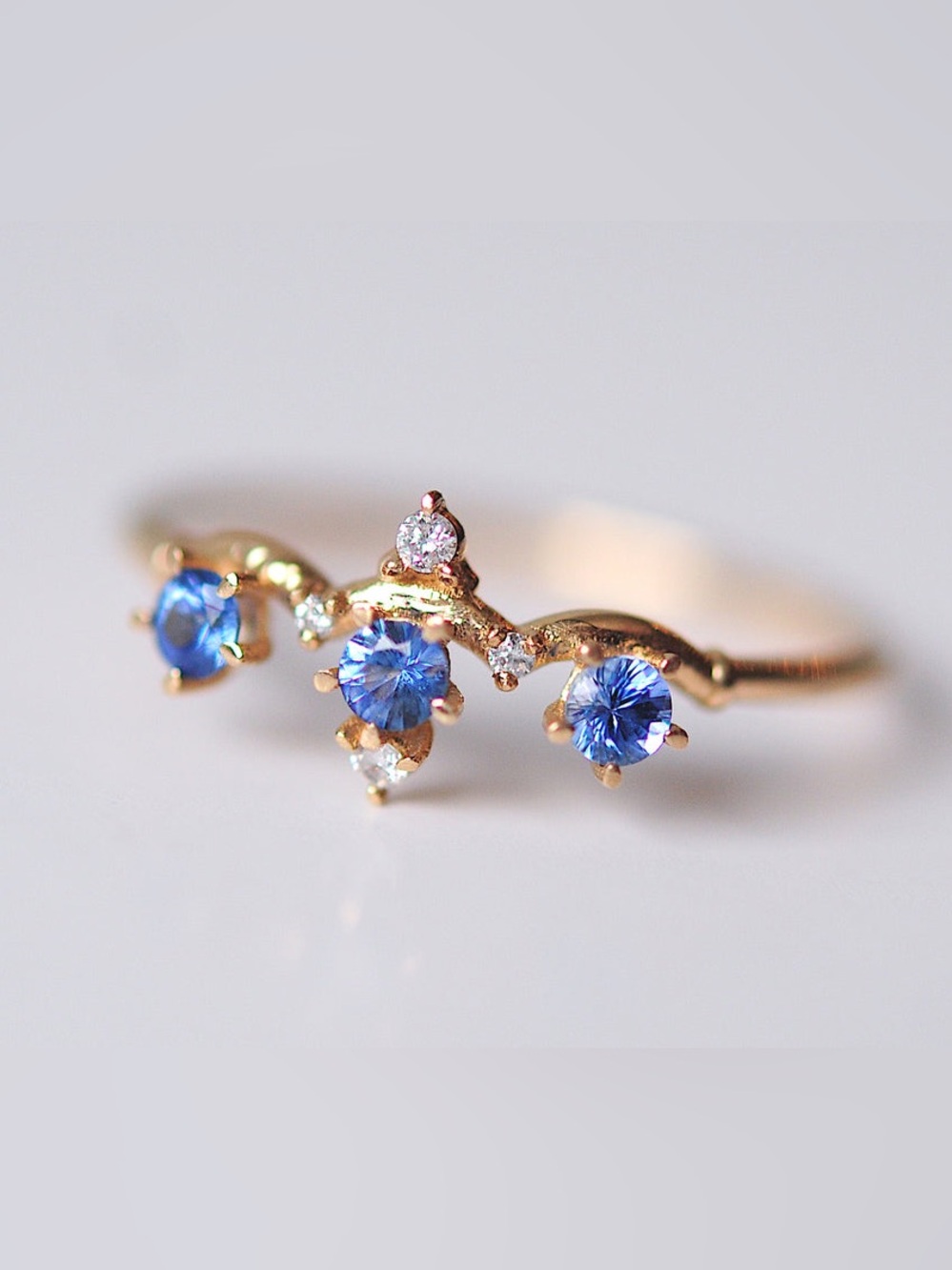 Sofia Zakia Sapphire Winter Waltz ring sz 9.5